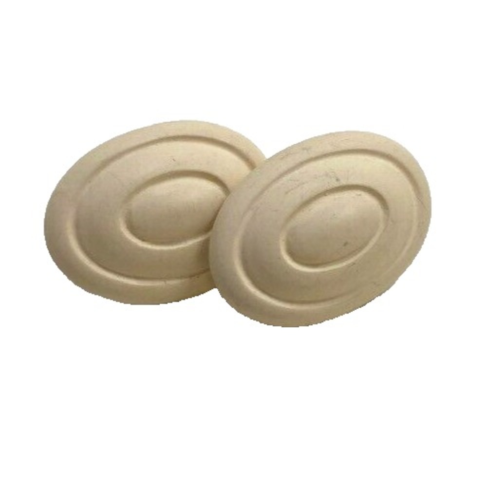 Vintage Avon‎ Oval Plastic Bullseye Earrings, Nuetral Studs